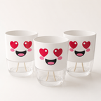 Set of 3 Cute & Happy Self-Watering Pots (without plants)