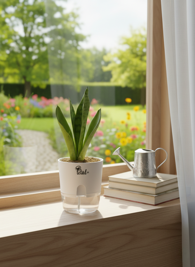 Snake Plant with Self Watering Pot