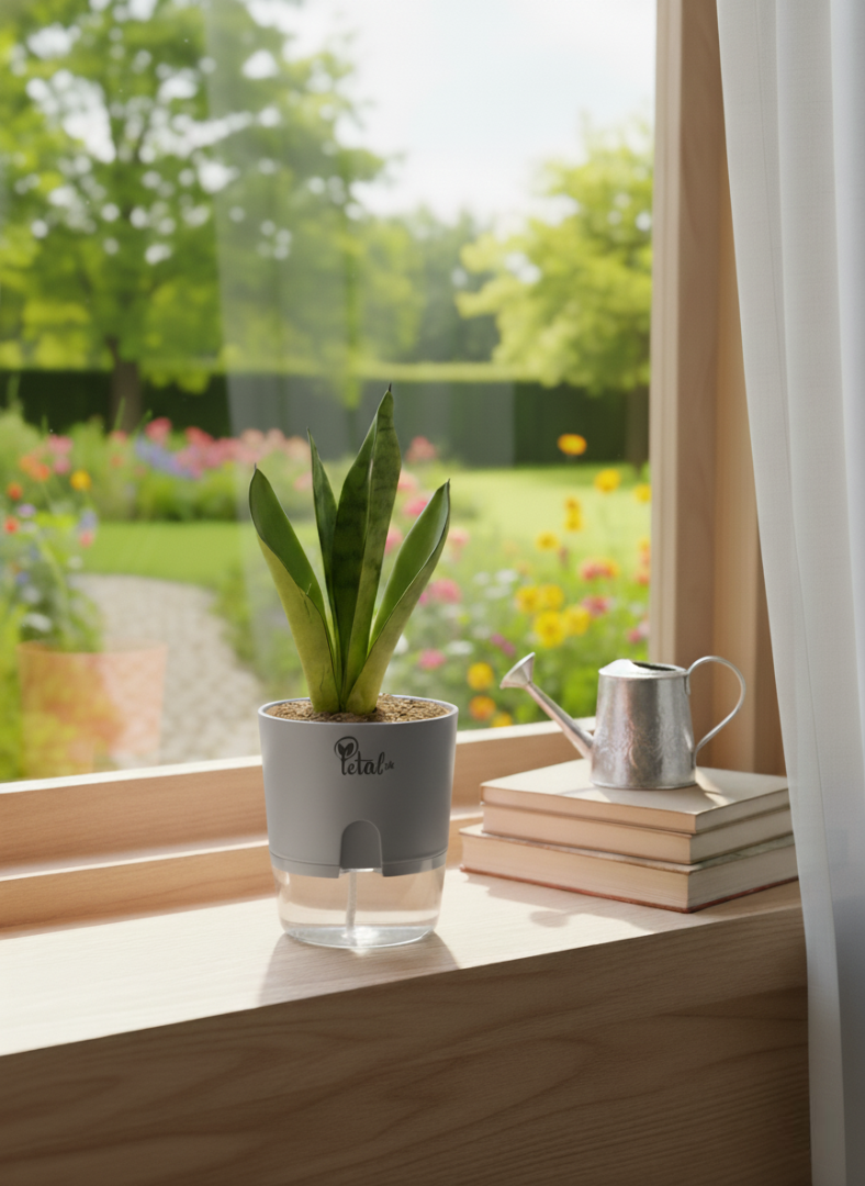 Snake Plant with Self Watering Pot