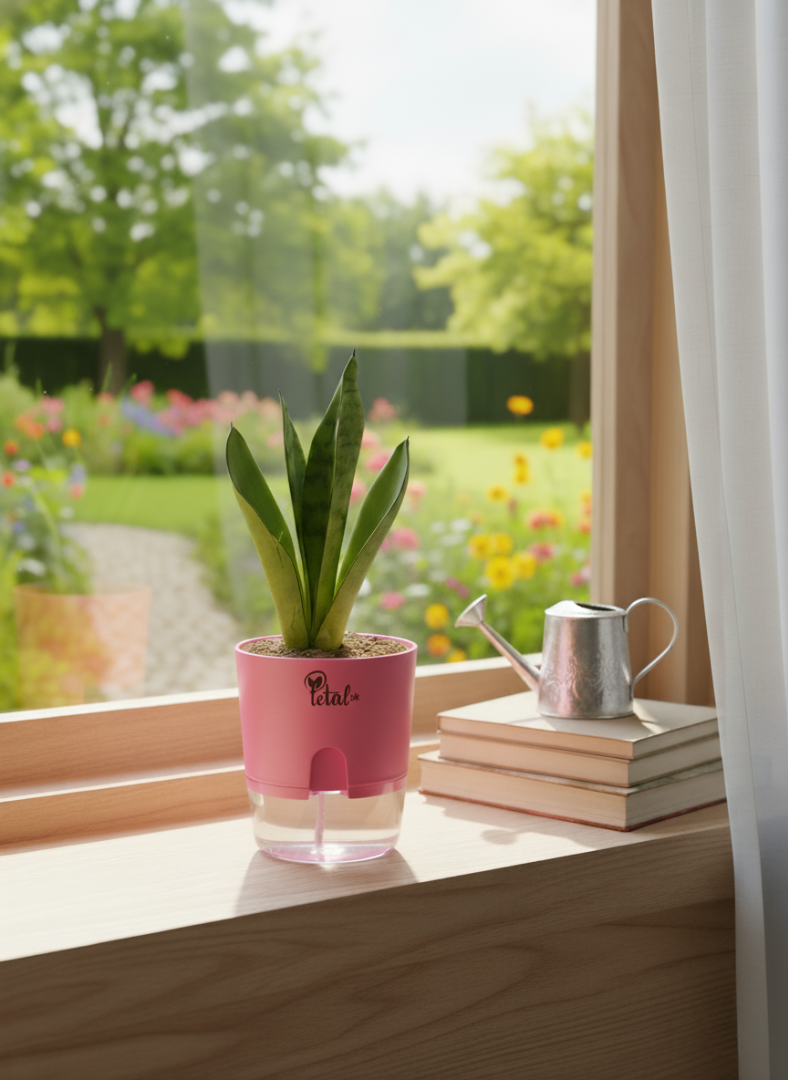 Snake Plant with Self Watering Pot