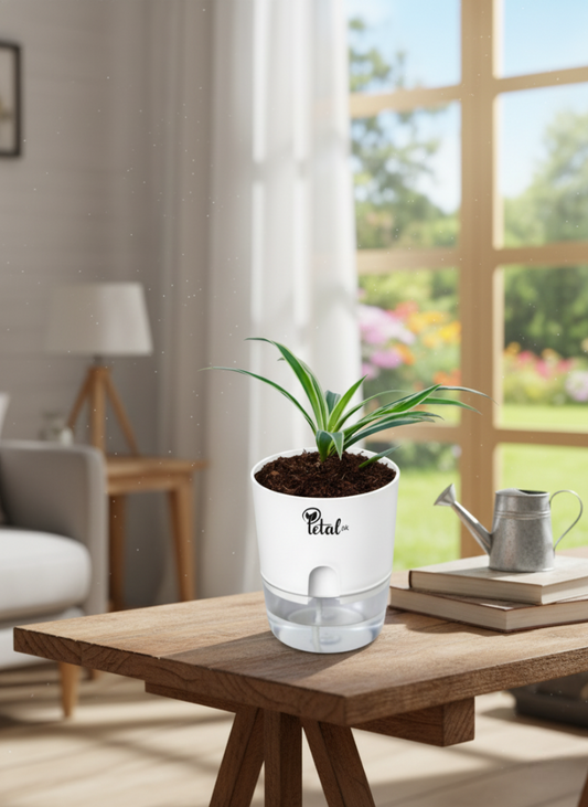 Spider Plant with Self Watering Plot