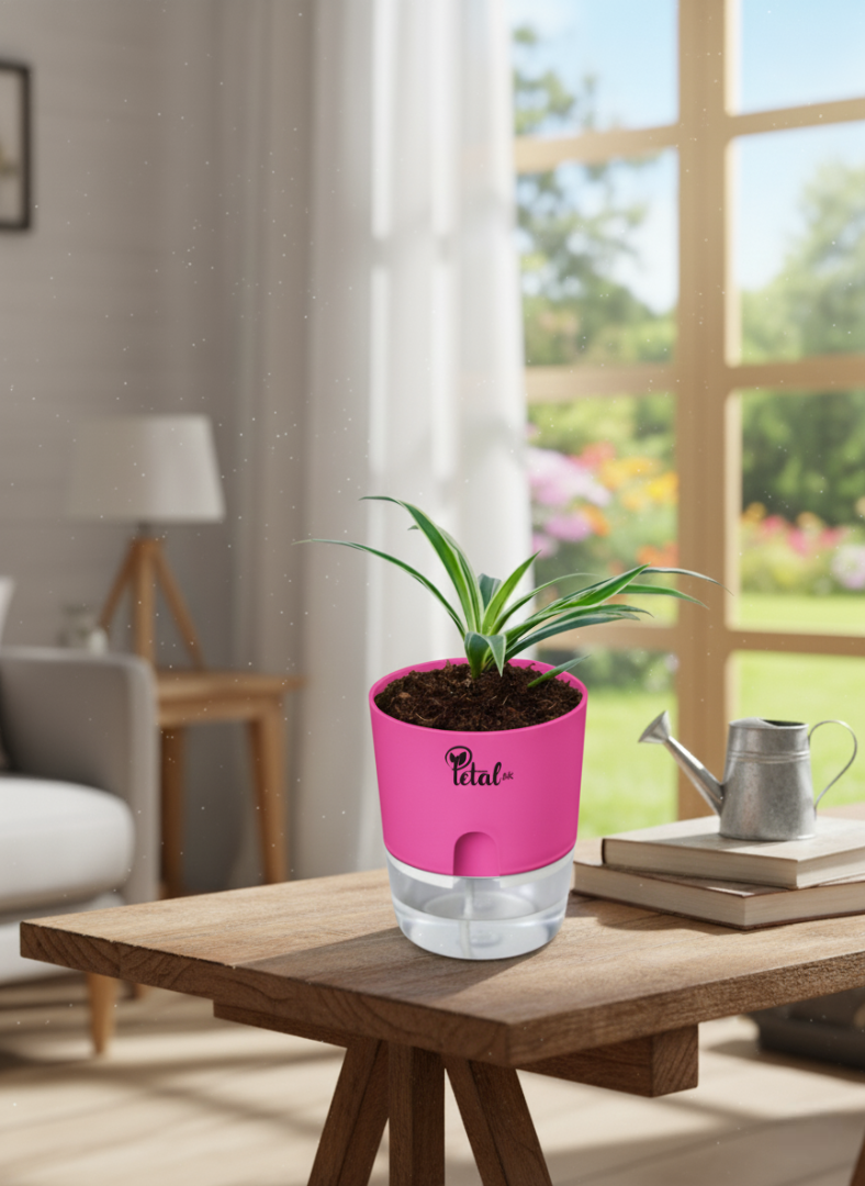 Spider Plant with Self Watering Plot