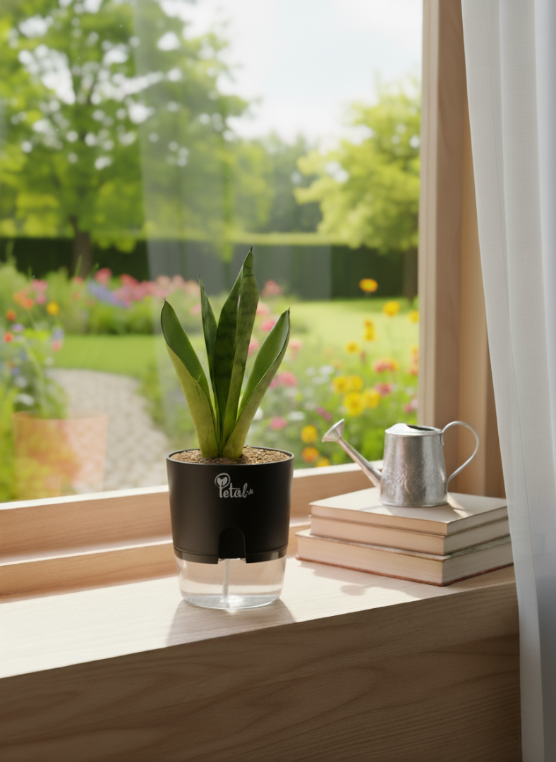 Snake Plant with Self Watering Pot